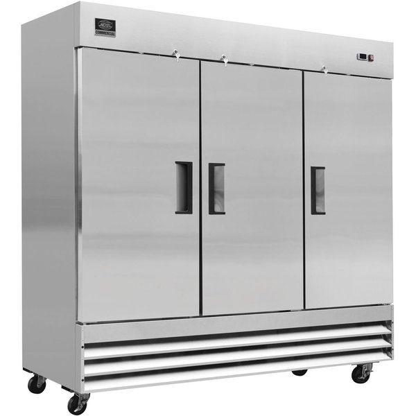 Nexel 3 Door Commercial Reach-In Freezer, 72 Cu. Ft., 80-7/8W x 32-1/4D x 82-1/2H CFD-3FF-HC